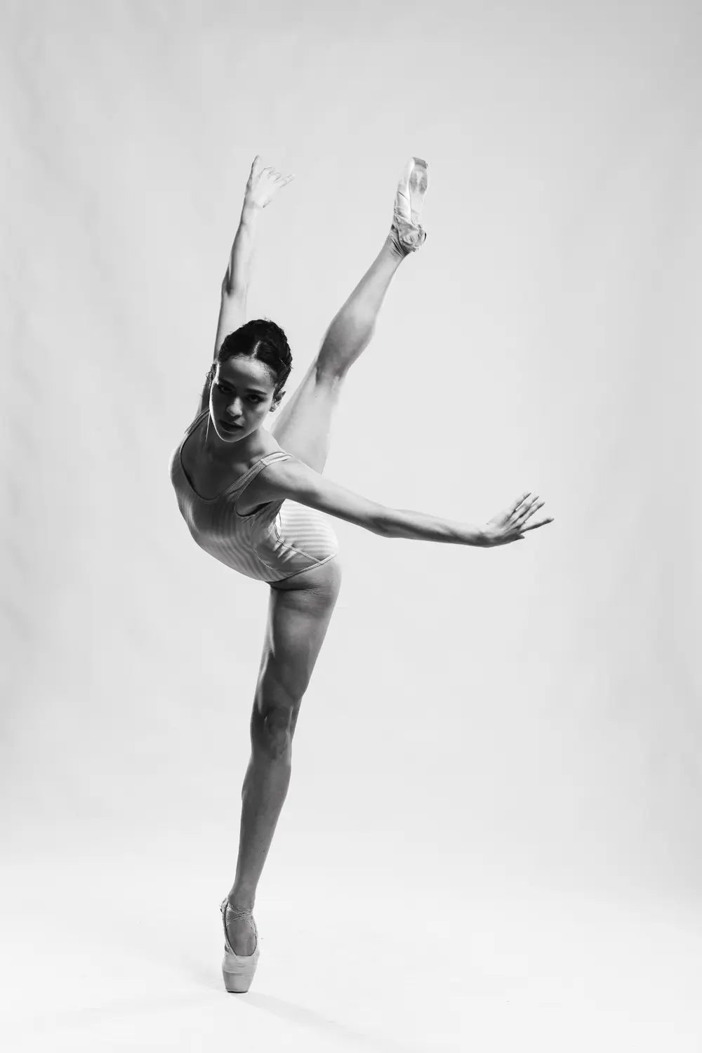 Estudiante de ballet en clase